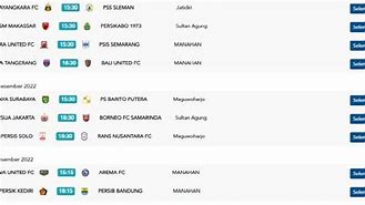 Jadwal Liga 1 Indonesia Live Indosiar